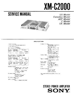 Сервисная инструкция Sony XM-C2000 ― Manual-Shop.ru