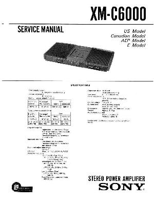 Сервисная инструкция Sony XM-C6000 ― Manual-Shop.ru
