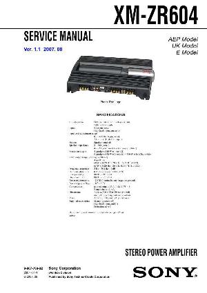 Service manual Sony XM-ZR604 ― Manual-Shop.ru