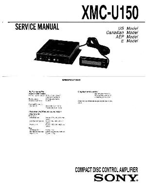 Сервисная инструкция Sony XMC-U150 ― Manual-Shop.ru