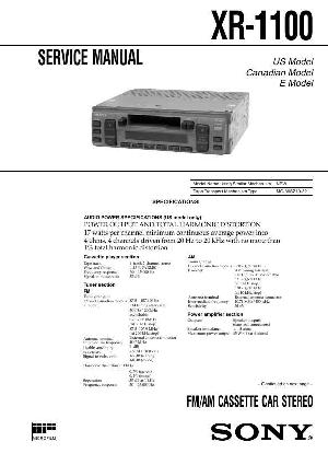 Сервисная инструкция Sony XR-1100 ― Manual-Shop.ru