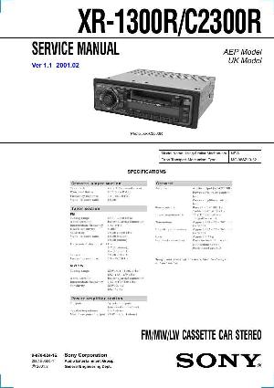 Сервисная инструкция Sony XR-1300R, XR-C2300R ― Manual-Shop.ru