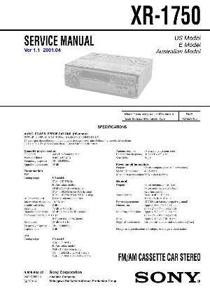Сервисная инструкция Sony XR-1750 ― Manual-Shop.ru