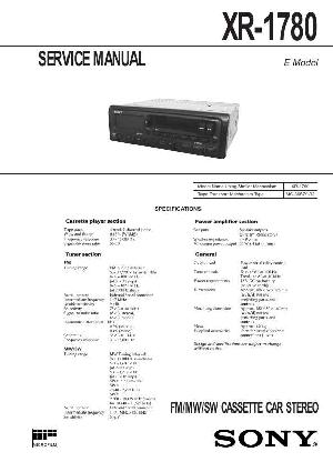 Сервисная инструкция Sony XR-1780 ― Manual-Shop.ru