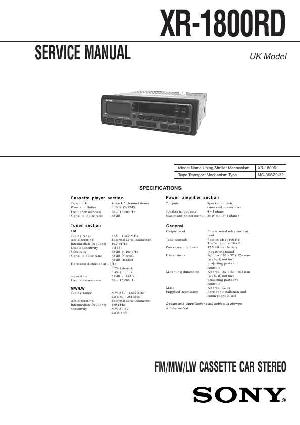 Сервисная инструкция Sony XR-1800RD ― Manual-Shop.ru
