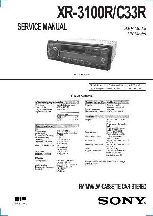 Сервисная инструкция Sony XR-3100, XR-C33R ― Manual-Shop.ru