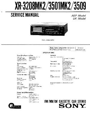 Сервисная инструкция Sony XR-3208MK2, XR-3501MK2, XR-3509 ― Manual-Shop.ru