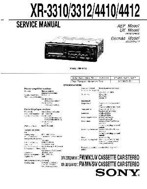 Сервисная инструкция Sony XR-3310, XR-3312, XR-4410, XR-4412 ― Manual-Shop.ru