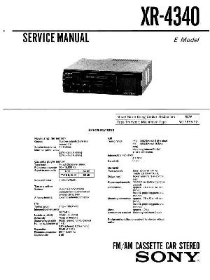 Сервисная инструкция Sony XR-4340 ― Manual-Shop.ru