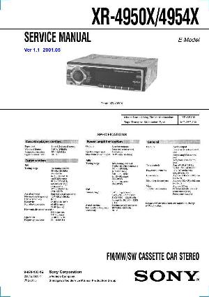 Сервисная инструкция Sony XR-4950X, XR-4954X ― Manual-Shop.ru