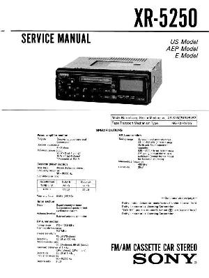 Сервисная инструкция Sony XR-5250 ― Manual-Shop.ru