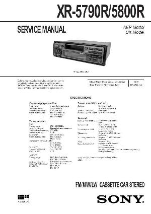 Сервисная инструкция Sony XR-5790R, XR-5800R ― Manual-Shop.ru