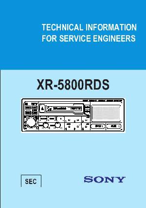 Сервисная инструкция Sony XR-5800RDS ― Manual-Shop.ru