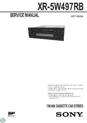 Сервисная инструкция Sony XR-5W497RB ― Manual-Shop.ru