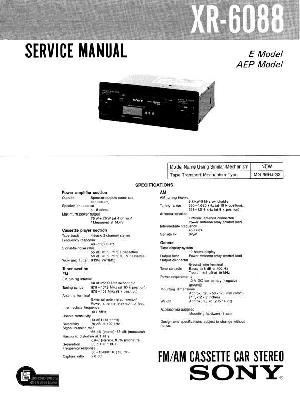 Сервисная инструкция Sony XR-6088 ― Manual-Shop.ru