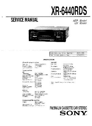 Сервисная инструкция Sony XR-6440RDS ― Manual-Shop.ru