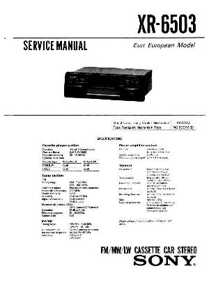 Сервисная инструкция Sony XR-6503 ― Manual-Shop.ru