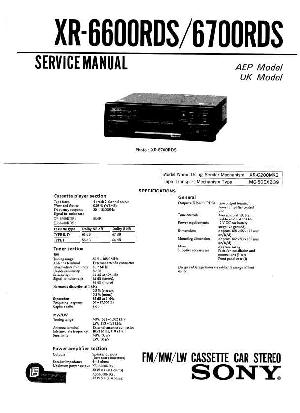 Сервисная инструкция Sony XR-6600RDS, XR-6700RDS ― Manual-Shop.ru