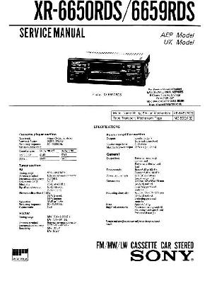 Сервисная инструкция Sony XR-6659RDS ― Manual-Shop.ru