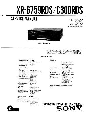 Сервисная инструкция Sony XR-6759RDS, XR-C300RDS ― Manual-Shop.ru