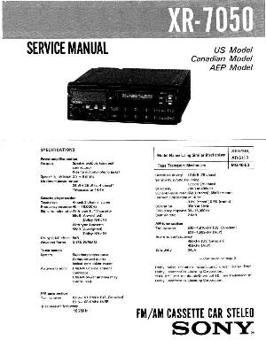Сервисная инструкция Sony XR-7050 ― Manual-Shop.ru