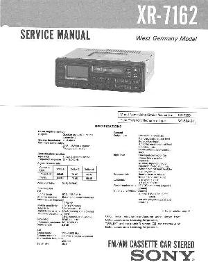 Сервисная инструкция Sony XR-7162 ― Manual-Shop.ru