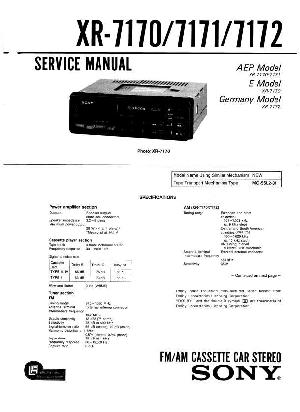 Сервисная инструкция Sony XR-7170, XR-7171, XR-7172 ― Manual-Shop.ru