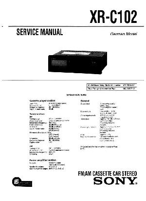 Service manual Sony XR-C102 ― Manual-Shop.ru