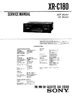 Сервисная инструкция Sony XR-C180 ― Manual-Shop.ru