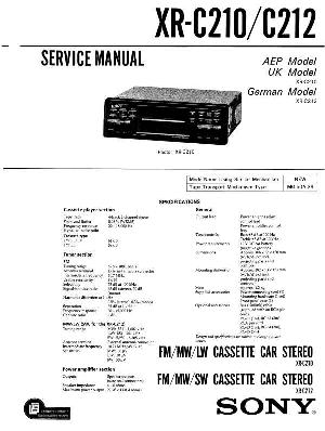 Сервисная инструкция Sony XR-C210, XR-C212 ― Manual-Shop.ru