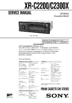 Сервисная инструкция Sony XR-C2200, XR-C2300X ― Manual-Shop.ru