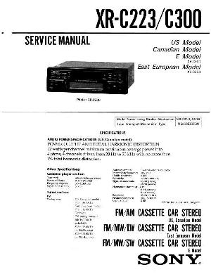 Сервисная инструкция Sony XR-C223, XR-C300 ― Manual-Shop.ru