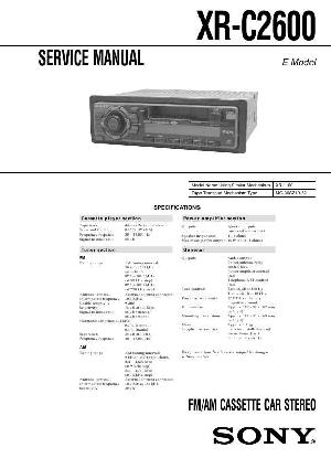 Сервисная инструкция Sony XR-C2600 ― Manual-Shop.ru