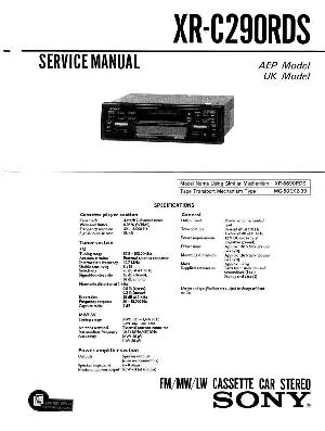 Сервисная инструкция Sony XR-C290RDS ― Manual-Shop.ru