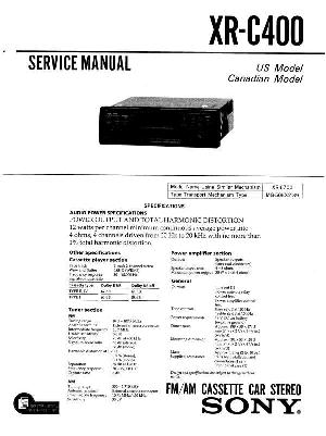 Сервисная инструкция Sony XR-C400 ― Manual-Shop.ru