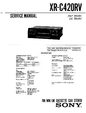 Сервисная инструкция Sony XR-C420RV ― Manual-Shop.ru