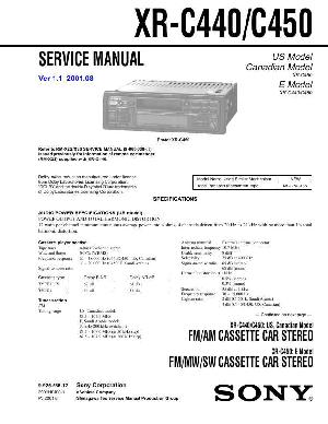 Сервисная инструкция Sony XR-C440, XR-C450 ― Manual-Shop.ru