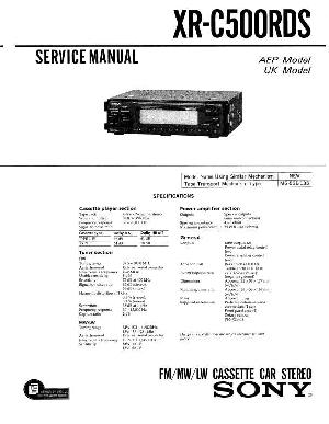 Сервисная инструкция Sony XR-C500RDS ― Manual-Shop.ru