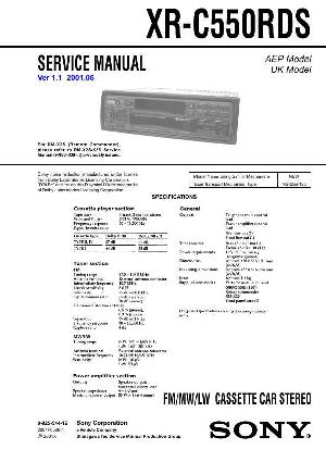 Сервисная инструкция Sony XR-C550RDS ― Manual-Shop.ru