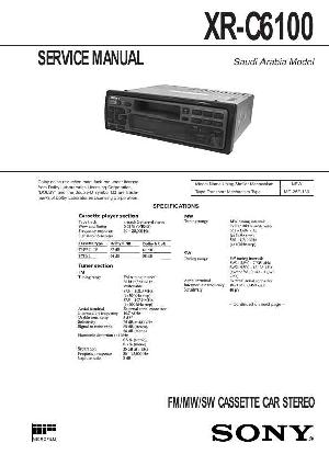 Сервисная инструкция Sony XR-C6100 ― Manual-Shop.ru