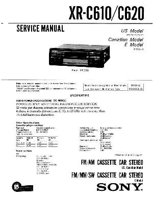 Сервисная инструкция Sony XR-C610, XR-C620 ― Manual-Shop.ru