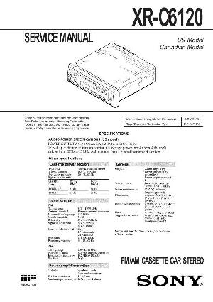 Сервисная инструкция Sony XR-C6120 ― Manual-Shop.ru