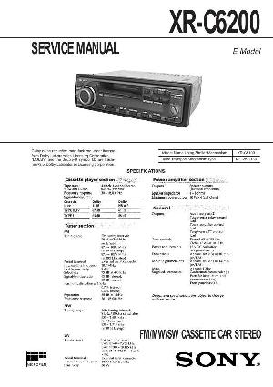 Сервисная инструкция Sony XR-C6200 ― Manual-Shop.ru