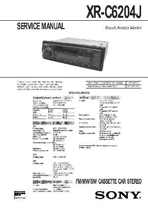 Сервисная инструкция Sony XR-C6204J ― Manual-Shop.ru