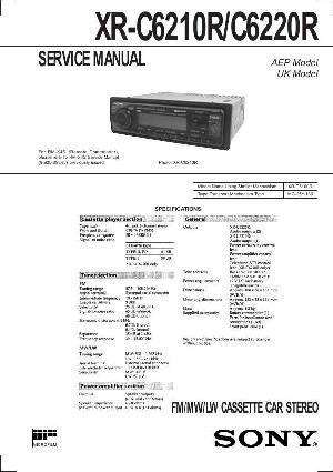 Сервисная инструкция Sony XR-C6210R, XR-C6220R ― Manual-Shop.ru