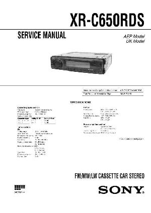 Сервисная инструкция Sony XR-C650RDS ― Manual-Shop.ru