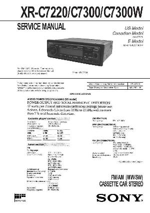 Сервисная инструкция Sony XR-C7220, XR-C7300, XR-C7300W ― Manual-Shop.ru