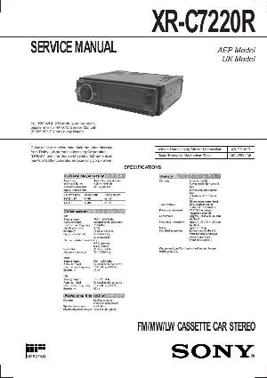 Сервисная инструкция Sony XR-C7220R ― Manual-Shop.ru