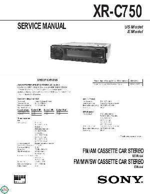 Сервисная инструкция Sony XR-C750 ― Manual-Shop.ru