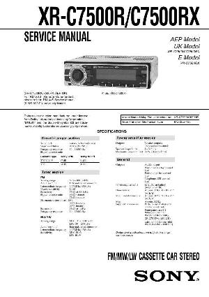 Сервисная инструкция Sony XR-C7500R, XR-C7500RX ― Manual-Shop.ru